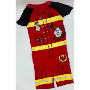 Fireman PJ Set. Red Black Yellow Reflective (959)
